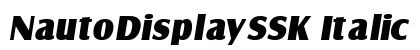 NautoDisplaySSK Italic preview