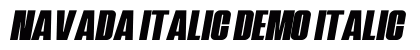 Navada Italic Demo Italic preview