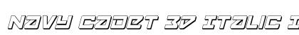 Navy Cadet 3D Italic Italic preview