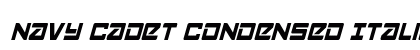 Navy Cadet Condensed Italic Condensed Italic preview
