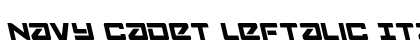 Navy Cadet Leftalic Italic preview