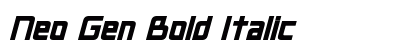 Neo Gen Bold Italic preview