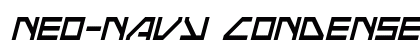 Neo-Navy Condensed Italic Condensed Italic preview