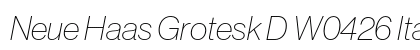 Neue Haas Grotesk D W0426 Italic preview