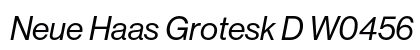 Neue Haas Grotesk D W0456 Italic preview