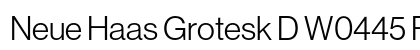 Neue Haas Grotesk D W0445 Regular preview