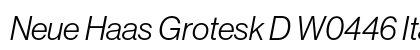 Neue Haas Grotesk D W0446 Italic preview