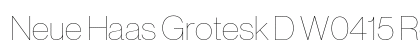 Neue Haas Grotesk D W0415 Regular preview