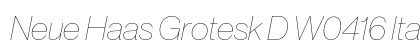 Neue Haas Grotesk D W0416 Italic preview