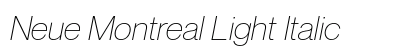 Neue Montreal Light Italic preview