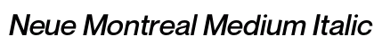 Neue Montreal Medium Italic preview