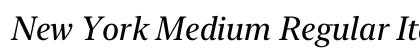 New York Medium Regular Italic Preview