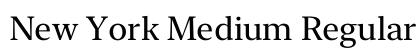 New York Medium Regular Preview