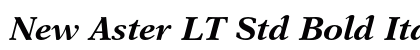 New Aster LT Std Bold Italic preview
