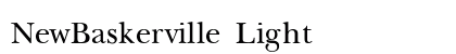 NewBaskerville Light preview