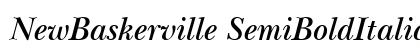 NewBaskerville SemiBoldItalic preview