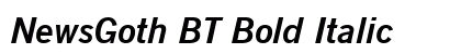 NewsGoth BT Bold Italic Preview