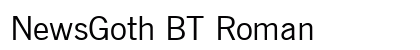 NewsGoth BT Roman Preview