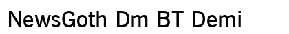 NewsGoth Dm BT Demi preview