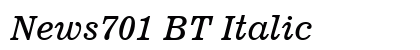 News701 BT Italic Preview