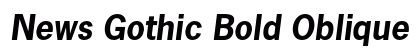 News Gothic Bold Oblique Preview