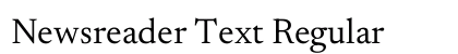 Newsreader Text Regular preview