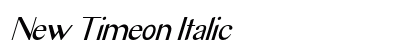 New Timeon Italic Preview