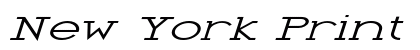 New York Print Extra-expanded Italic preview