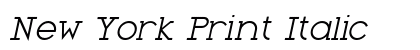 New York Print Italic Preview