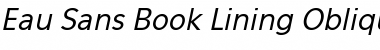Eau Sans Book Lining Oblique Font