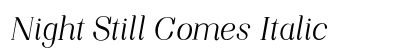 Night Still Comes Italic preview
