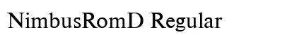 NimbusRomD Regular preview
