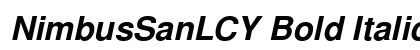 NimbusSanLCY Bold Italic Preview