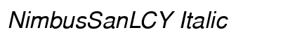 NimbusSanLCY Italic Preview