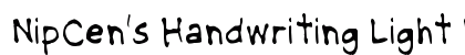 NipCen's Handwriting Light Light preview