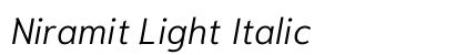 Niramit Light Italic preview