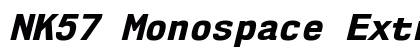 NK57 Monospace ExtraBold Italic preview