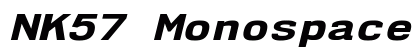 NK57 Monospace Expanded ExtraBold Italic Preview