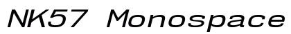 NK57 Monospace Expanded Italic Preview