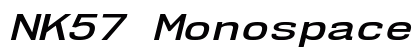 NK57 Monospace Expanded SemiBold Italic Preview