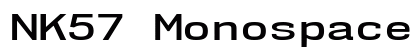 NK57 Monospace Expanded SemiBold Preview