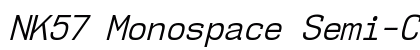 NK57 Monospace Semi-Condensed Book Italic Preview