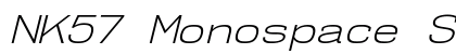 NK57 Monospace Semi-Expanded Light Italic Preview