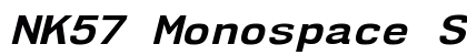 NK57 Monospace Semi-Expanded Bold Italic Preview