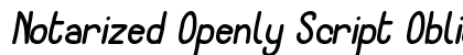 Notarized Openly Script Oblique Regular preview