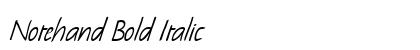 Notehand Bold Italic Preview