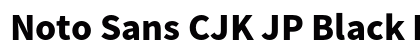 Noto Sans CJK JP Black Regular preview