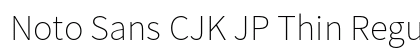 Noto Sans CJK JP Thin Regular preview