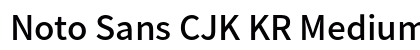 Noto Sans CJK KR Medium Regular preview
