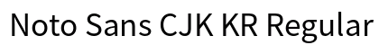 Noto Sans CJK KR Regular Regular preview